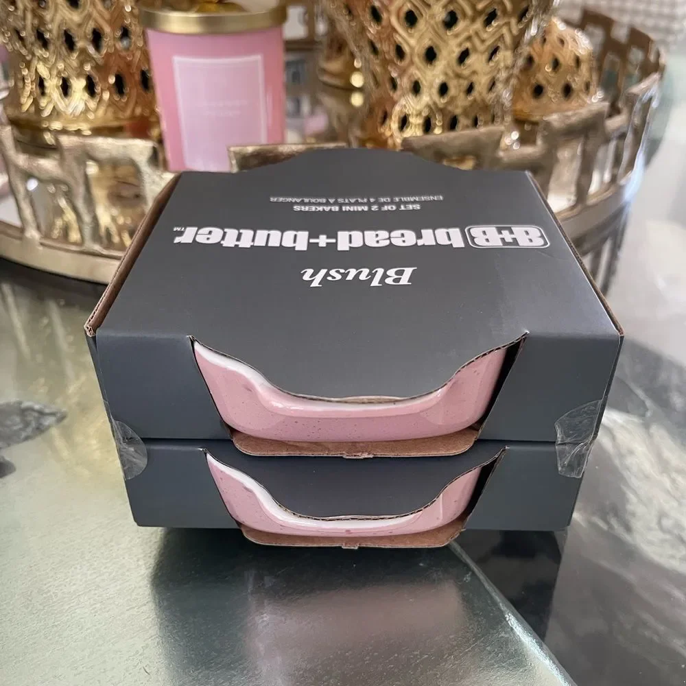 Bread + Butter Ceramic 7in Blush Mini Bakers Set of 2